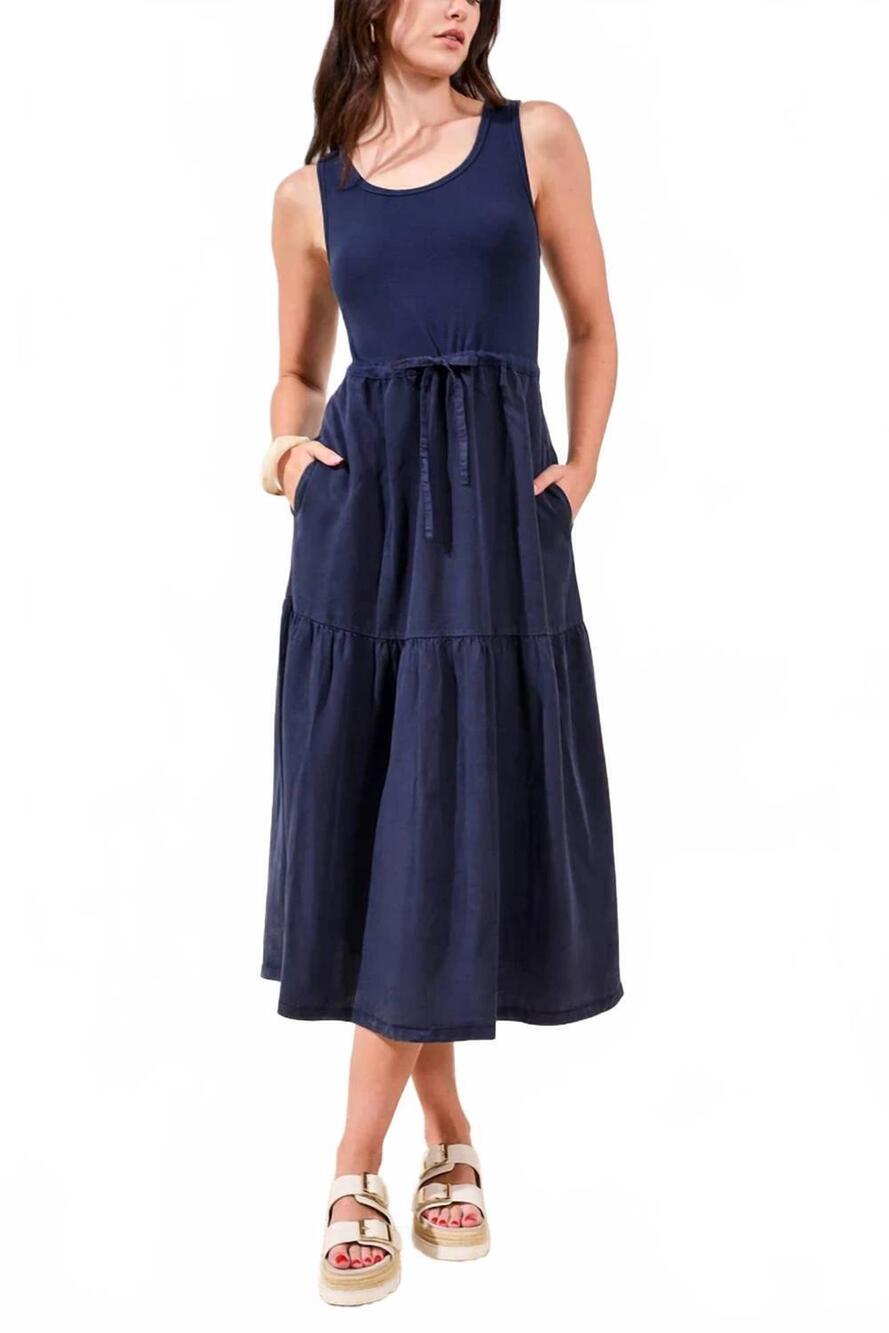 NEW TRIBAL sleeveless maxi dress in nautical